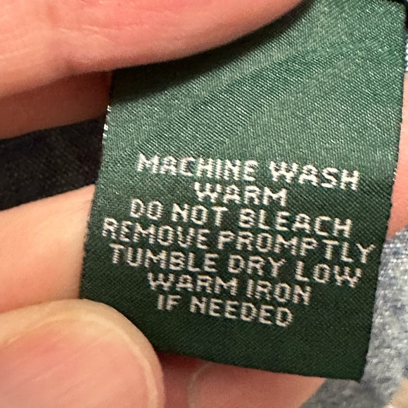 Lauren Ralph Lauren Co. Denim Long Sleeve Button Down Shirt, Size Petite Medium - Picture 6 of 8